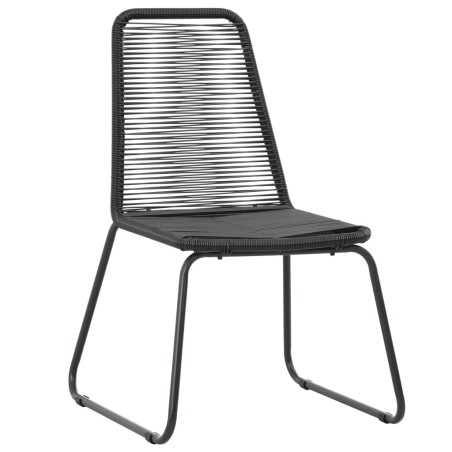 vidaXL Sedie da Giardino 2 pz in Polyrattan Nero