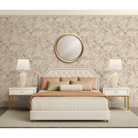 DUTCH WALLCOVERINGS Carta da Parati Bird-of-Paradise Crema