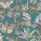 DUTCH WALLCOVERINGS Carta da Parati Leopardo Blu e Beige DUTCH WALLCOVERINGS Carta da Parati Leopardo Blu e Beige