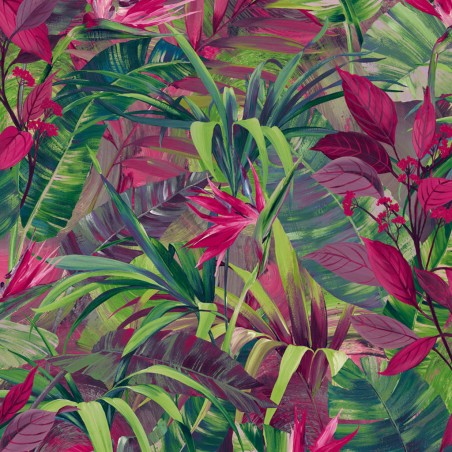 DUTCH WALLCOVERINGS Carta da Parati Paradise Flower Rosa