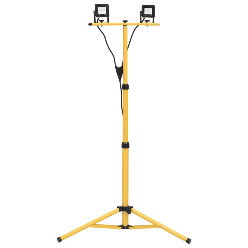 Faretto a LED con Treppiede 2x10 W Bianco Freddo Faretto a LED con Treppiede 2x10 W Bianco Freddo