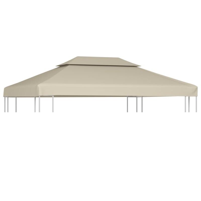 Telo di Ricambio per Gazebo 310g/m² Beige 3x4m Telo di Ricambio per Gazebo 310g/m² Beige 3x4m