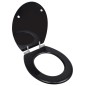 Sedile WC in MDF Coperchio Chiusura Ammortizzata Semplice Nero Sedile WC in MDF Coperchio Chiusura Ammortizzata Semplice Nero
