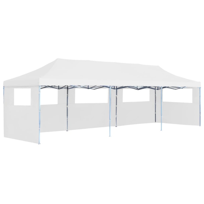vidaXL Tenda Pieghevole Pop-Up con 5 Pareti Laterali 3x9 m Bianca vidaXL Tenda Pieghevole Pop-Up con 5 Pareti Laterali 3x9 m Bianca