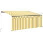 Tenda Sole Retrattile Manuale con Parasole 3x2,5m Gialla Bianca Tenda Sole Retrattile Manuale con Parasole 3x2,5m Gialla Bianca