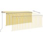 Tenda Sole Retrattile Manuale con Parasole 3x2,5m Gialla Bianca Tenda Sole Retrattile Manuale con Parasole 3x2,5m Gialla Bianca