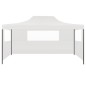 Gazebo Professionale Pieghevole 3 Pareti 3x4m Acciaio Bianco Gazebo Professionale Pieghevole 3 Pareti 3x4m Acciaio Bianco