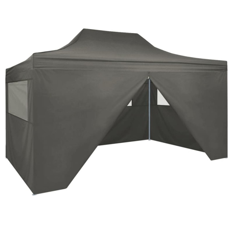 Gazebo Professionale Pieghevole 4 Pareti 3x4m Acciaio Antracite Gazebo Professionale Pieghevole 4 Pareti 3x4m Acciaio Antracite