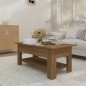 Tavolino da Salotto Rovere Marrone 102x55x42 cm in Truciolato Tavolino da Salotto Rovere Marrone 102x55x42 cm in Truciolato