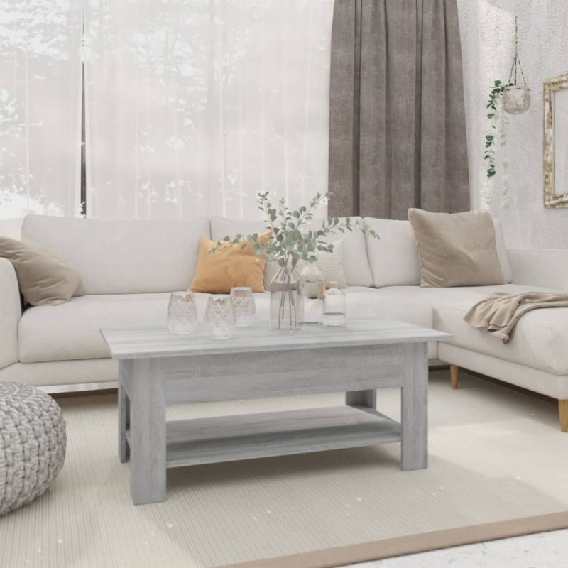 Tavolino da Salotto Grigio Sonoma 102x55x42 cm in Truciolato Tavolino da Salotto Grigio Sonoma 102x55x42 cm in Truciolato