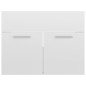 Set Mobili da Bagno Bianco Lucido in Truciolato Set Mobili da Bagno Bianco Lucido in Truciolato