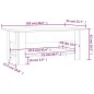 Tavolino da Salotto Grigio Sonoma 102x55x42 cm in Truciolato Tavolino da Salotto Grigio Sonoma 102x55x42 cm in Truciolato
