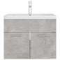 Mobile Bagno con Lavabo Integrato Grigio Cemento in Truciolato Mobile Bagno con Lavabo Integrato Grigio Cemento in Truciolato