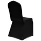 Coprisedia in Tessuto Elasticizzato Nero Set 6 pz Coprisedia in Tessuto Elasticizzato Nero Set 6 pz