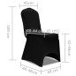 Coprisedia in Tessuto Elasticizzato Nero Set 6 pz Coprisedia in Tessuto Elasticizzato Nero Set 6 pz