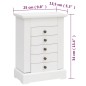 vidaXL Armadietto per Gioielli con Specchio in MDF 25x13,5x34 cm vidaXL Armadietto per Gioielli con Specchio in MDF 25x13,5x34 cm