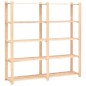 Scaffale a 5 Livelli 170x38x170 cm in Massello di Pino 500 kg Scaffale a 5 Livelli 170x38x170 cm in Massello di Pino 500 kg