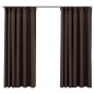 Tende Oscuranti con Ganci Effetto Lino 2 pz Talpa 140x175 cm Tende Oscuranti con Ganci Effetto Lino 2 pz Talpa 140x175 cm