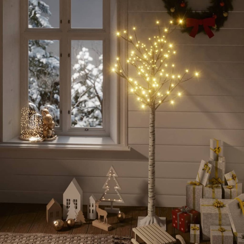 Albero Natale 140 LED 1,5m Salice Bianco Caldo Interno Esterno Albero Natale 140 LED 1,5m Salice Bianco Caldo Interno Esterno