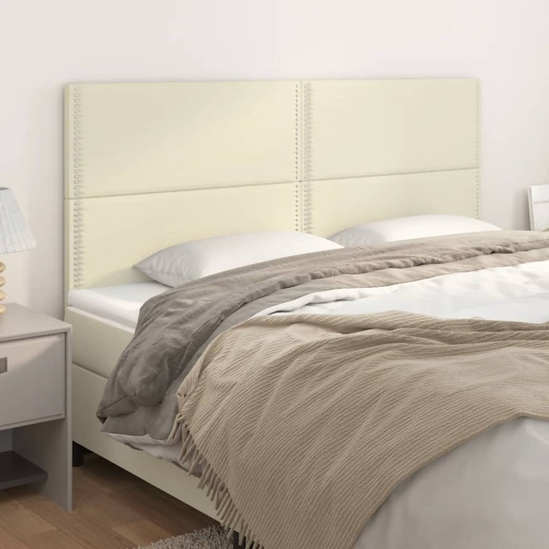 Testiere 4 pz Crema 100x5x78/88 cm in Similpelle Testiere 4 pz Crema 100x5x78/88 cm in Similpelle