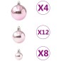 Set Palline di Natale 100 pz Rosa Set Palline di Natale 100 pz Rosa