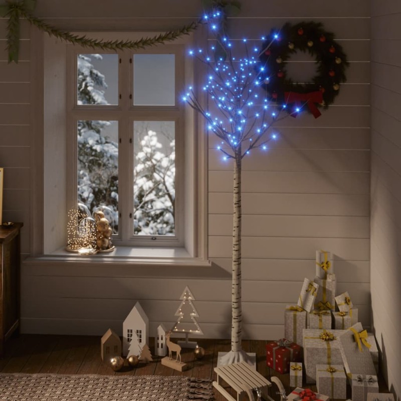Albero Natale 180 LED 1,8m Salice Blu Interno Esterno Albero Natale 180 LED 1,8m Salice Blu Interno Esterno