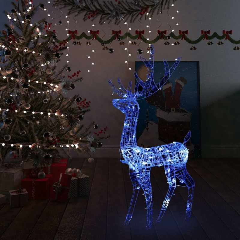 vidaXL Decorazione Natalizia in Acrilico Renna 140 LED 120 cm Blu vidaXL Decorazione Natalizia in Acrilico Renna 140 LED 120 cm Blu