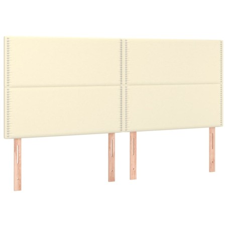 Testiere 4 pz Crema 100x5x78/88 cm in Similpelle