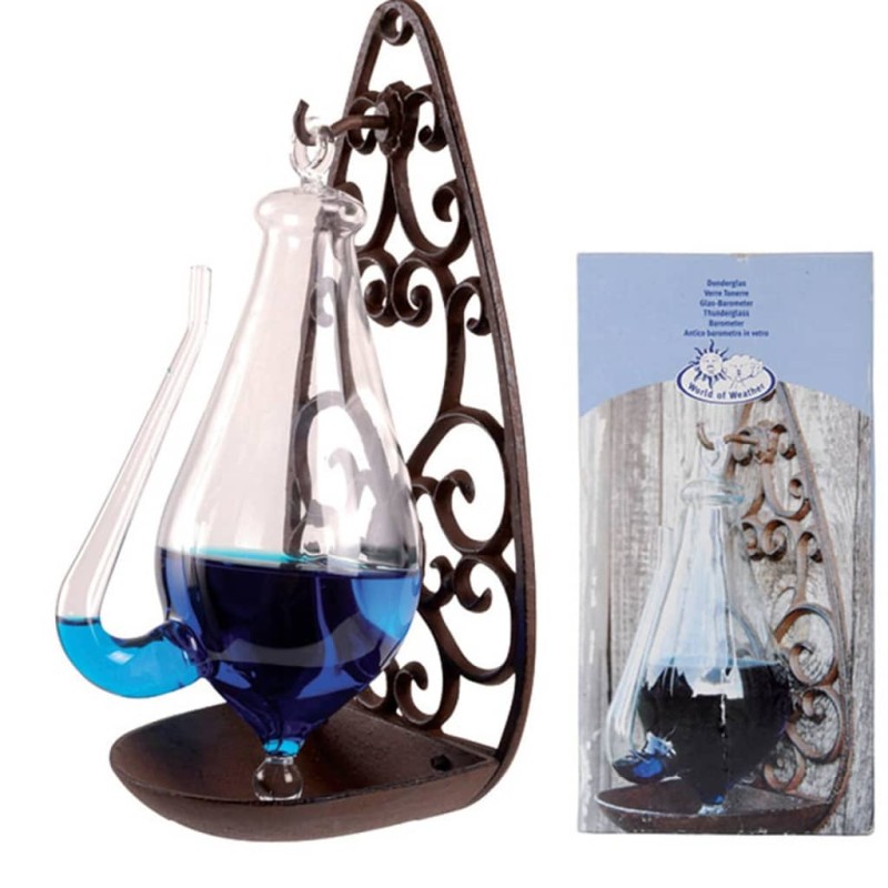 Esschert Design Barometro Vetro Meteo con Supporto in Ghisa 0,5 L TH31 Esschert Design Barometro Vetro Meteo con Supporto in Ghisa 0,5 L TH31