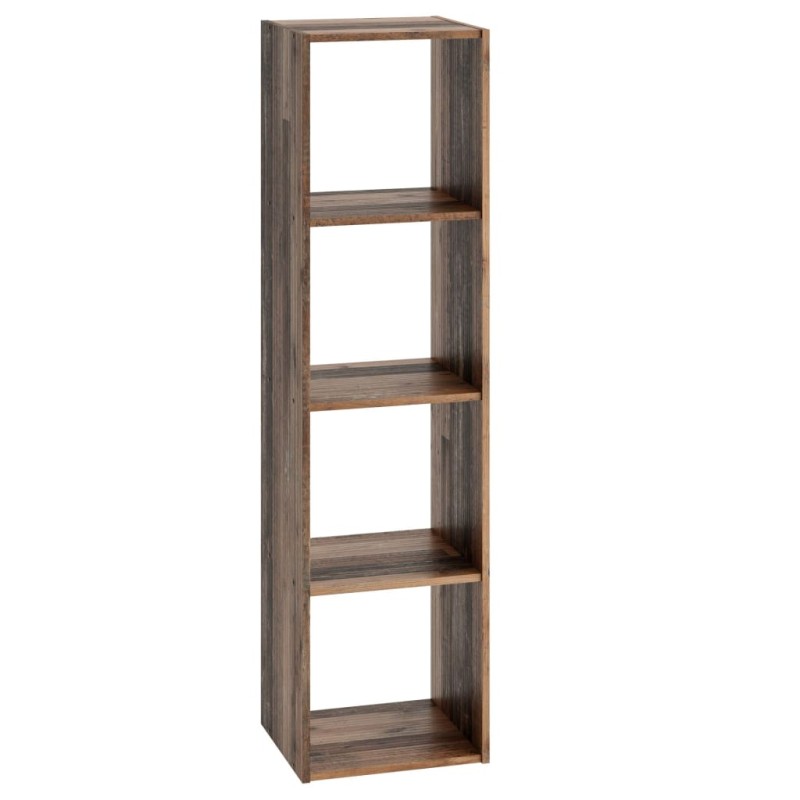 FMD Scaffale Verticale con 4 Ripiani Legno Anticato FMD Scaffale Verticale con 4 Ripiani Legno Anticato