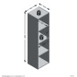 FMD Scaffale Verticale con 4 Ripiani Legno Anticato FMD Scaffale Verticale con 4 Ripiani Legno Anticato