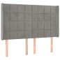 Testiera ad Orecchio Grigio Chiaro 147x16x118/128 cm in Velluto Testiera ad Orecchio Grigio Chiaro 147x16x118/128 cm in Velluto