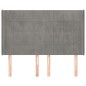 Testiera ad Orecchio Grigio Chiaro 147x16x118/128 cm in Velluto Testiera ad Orecchio Grigio Chiaro 147x16x118/128 cm in Velluto