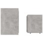 Set Tavolini da Caffè Grigio Cemento 48x30x45 cm in Truciolato Set Tavolini da Caffè Grigio Cemento 48x30x45 cm in Truciolato