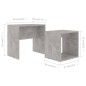 Set Tavolini da Caffè Grigio Cemento 48x30x45 cm in Truciolato Set Tavolini da Caffè Grigio Cemento 48x30x45 cm in Truciolato