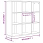 Libreria Grigio Cemento 98x30x98 cm in Truciolato Libreria Grigio Cemento 98x30x98 cm in Truciolato