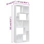 Libreria Bianca Lucida 67x24x161 cm in Truciolato Libreria Bianca Lucida 67x24x161 cm in Truciolato