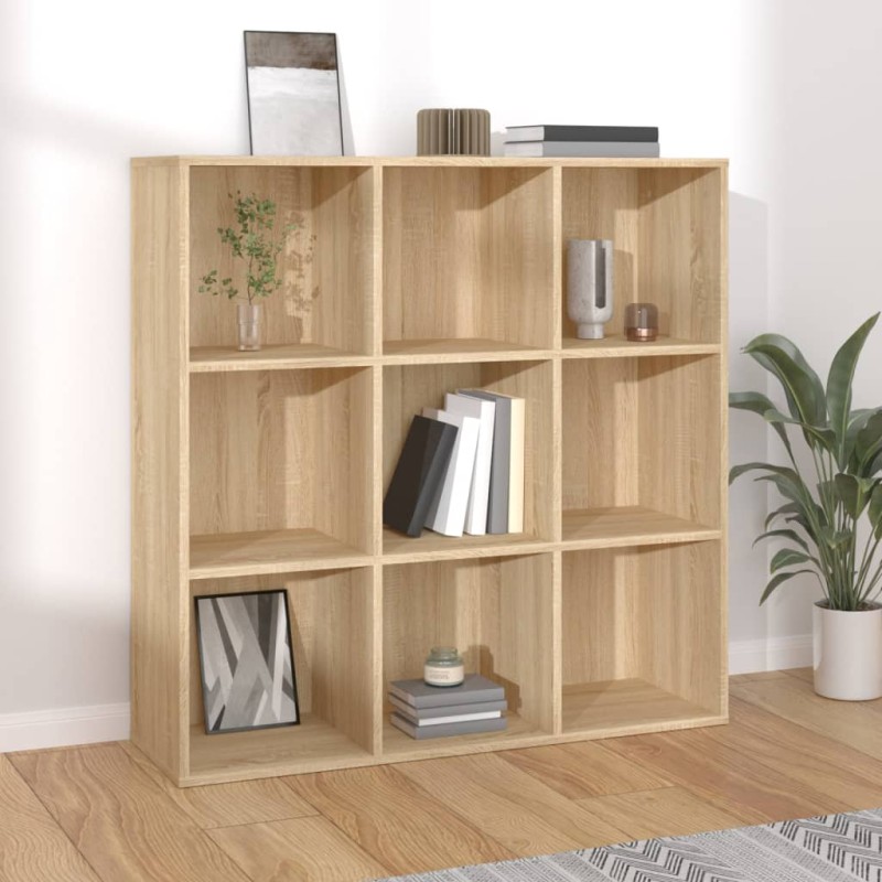 Libreria Effetto Rovere Sonoma 98x30x98 cm in Truciolato Libreria Effetto Rovere Sonoma 98x30x98 cm in Truciolato