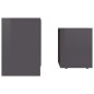 Set Tavolini da Caffè Grigio Lucido 48x30x45 cm in Truciolato Set Tavolini da Caffè Grigio Lucido 48x30x45 cm in Truciolato