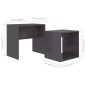 Set Tavolini da Caffè Grigio Lucido 48x30x45 cm in Truciolato Set Tavolini da Caffè Grigio Lucido 48x30x45 cm in Truciolato