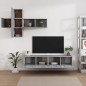 Set di Mobili Porta TV 7 pz Grigio Sonoma in Legno Multistrato Set di Mobili Porta TV 7 pz Grigio Sonoma in Legno Multistrato
