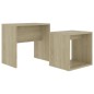 Set Tavolini da Caffè Rovere Sonoma 48x30x45 cm in Truciolato Set Tavolini da Caffè Rovere Sonoma 48x30x45 cm in Truciolato