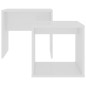 Tavolino da Salotto Bianco 48x30x45 cm in Legno Multistrato Tavolino da Salotto Bianco 48x30x45 cm in Legno Multistrato