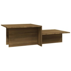 Tavolino Marrone Rovere 111,5x50x33 cm in Legno Ingegnerizzato