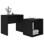 Set Tavolini da Caffè Neri 48x30x45 cm in Truciolato Set Tavolini da Caffè Neri 48x30x45 cm in Truciolato