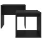 Set Tavolini da Caffè Neri 48x30x45 cm in Truciolato Set Tavolini da Caffè Neri 48x30x45 cm in Truciolato