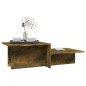 Tavolino Salotto Rovere Fumo 111,5x50x33cm Legno Ingegnerizzato