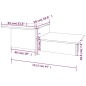 Tavolino Salotto Rovere Fumo 111,5x50x33cm Legno Ingegnerizzato
