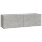 Set di Mobili Porta TV 5 pz Grigio Cemento in Legno Multistrato Set di Mobili Porta TV 5 pz Grigio Cemento in Legno Multistrato