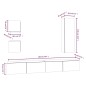 Set di Mobili Porta TV 5 pz Grigio Cemento in Legno Multistrato Set di Mobili Porta TV 5 pz Grigio Cemento in Legno Multistrato